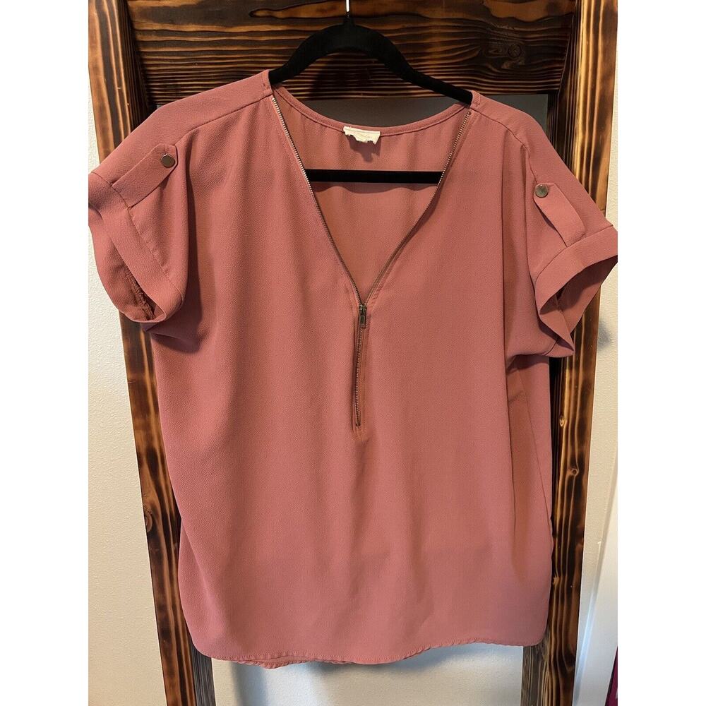 Tovia Blouse Size Medium Mauve/blush Color Lightweight Flowy